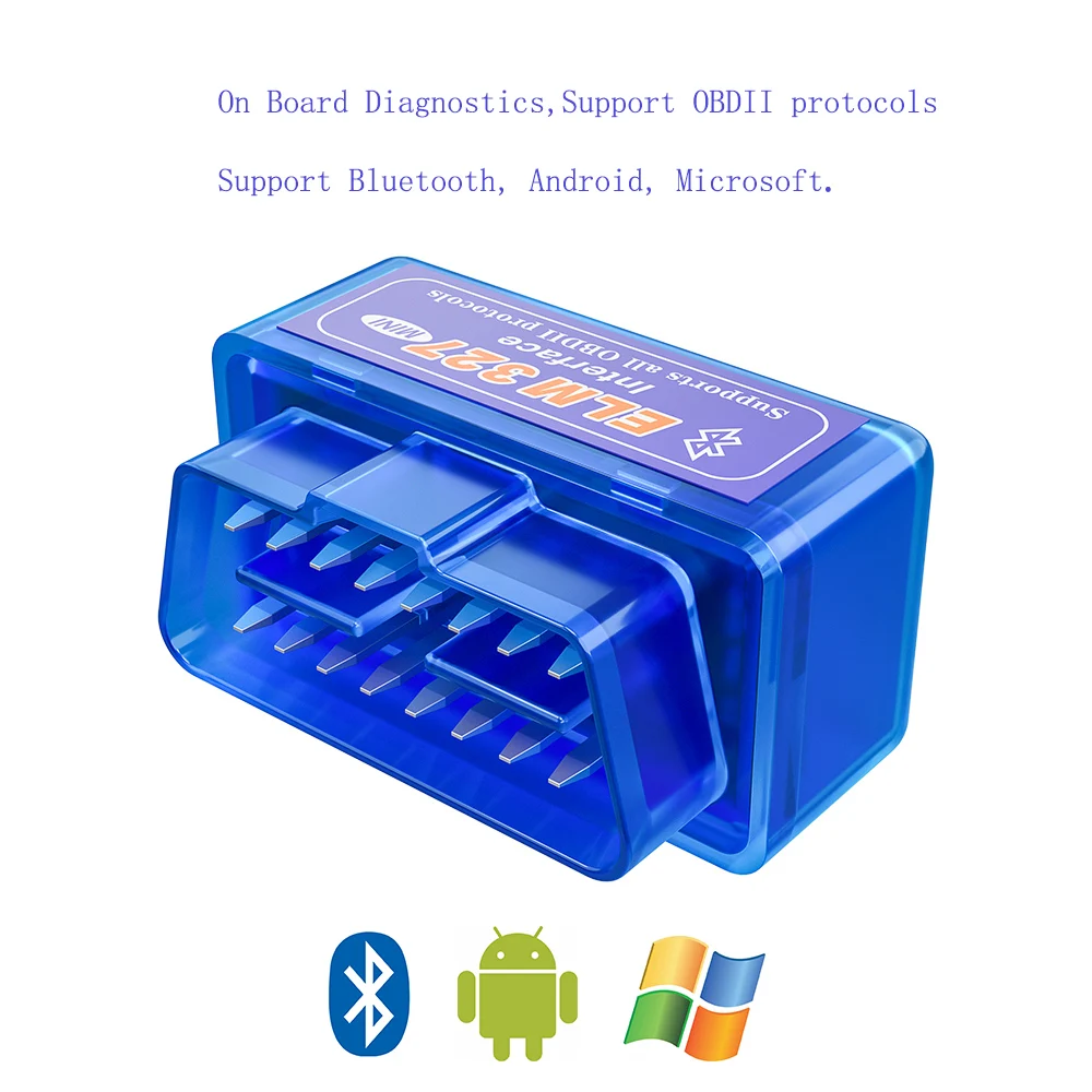 Автомобильный сканер obd2 Bluetooth V1.5/V2.1 Mini Elm327 диагностический инструмент OBD для Android