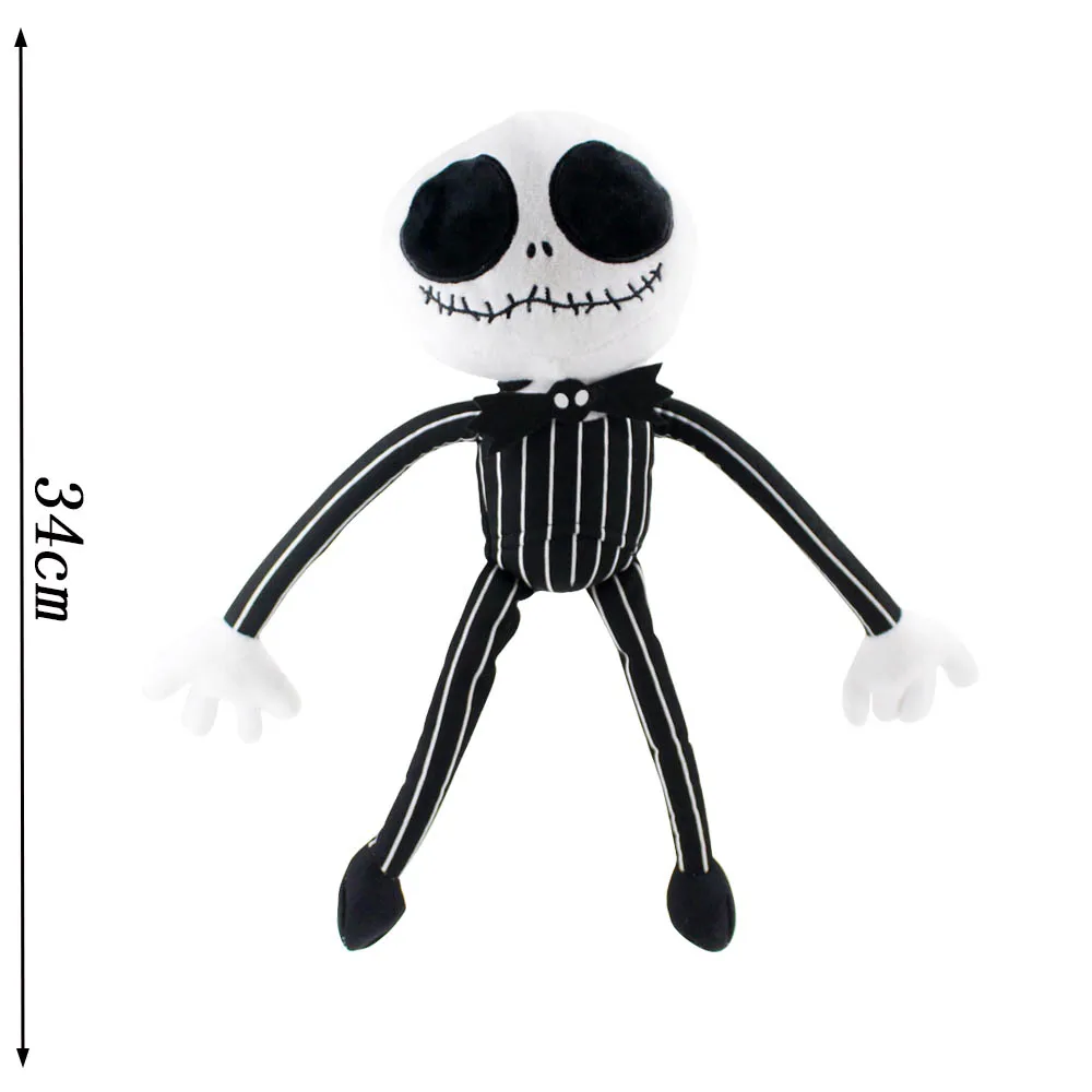 The Nightmare Before Christmas Jack Skellington Sally Skeleton Skull Plush Toy* 