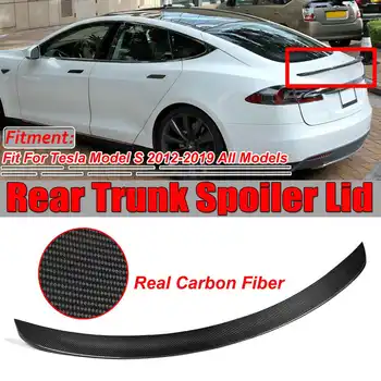 

New Rear Trunk Wing Spoiler Real Carbon Fiber Car Rear Trunk Boot Lip Spoiler Wing Big Tail Wing For Tesla Model S 2012-2019