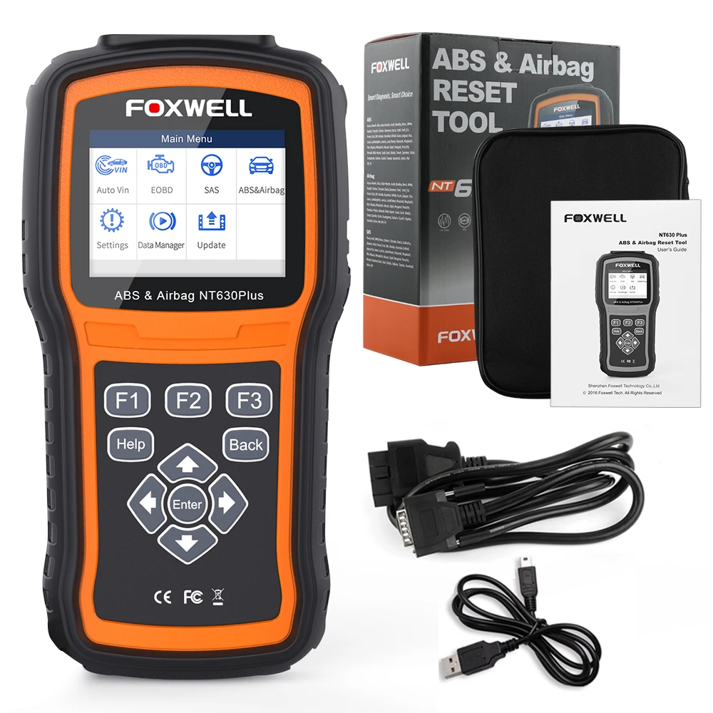 Foxwell NT630 Plus OBD2 ABS Автомобильный сканер SRS подушка безопасности сброс данных Универсальный диагностический инструмент считыватель кода OBD 2 сканер