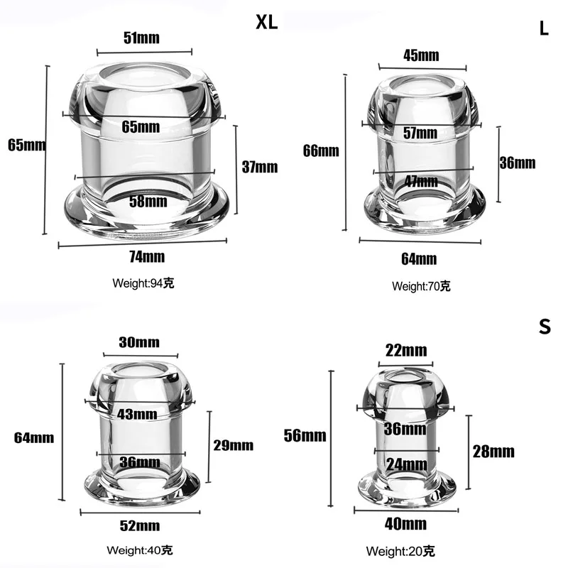 Factory Hollow Anal Plug with Stopper Expander Tunnel Butt Plug Anus Dilation Enema Anal Sex Toys For Women Men Adults 18 anal plug dilator