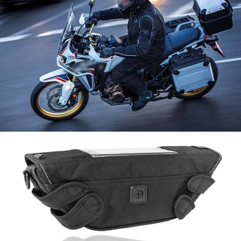 Borsa da manubrio impermeabile per moto BMW, Honda, Kawasaki, Suzuki, Ducati, Yamaha ecc. e altro ancora, borsa portaoggetti.
