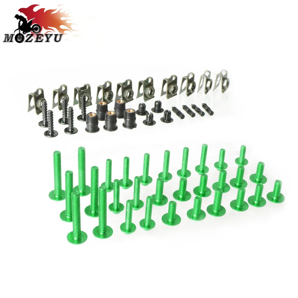 

Motorcycle Fairing Screws Fastener Kit Body Fastener Clip Screws Nuts Set for KAWASAKI Z125 Z300 Z400 Z750 Z800 Z900 Z1000