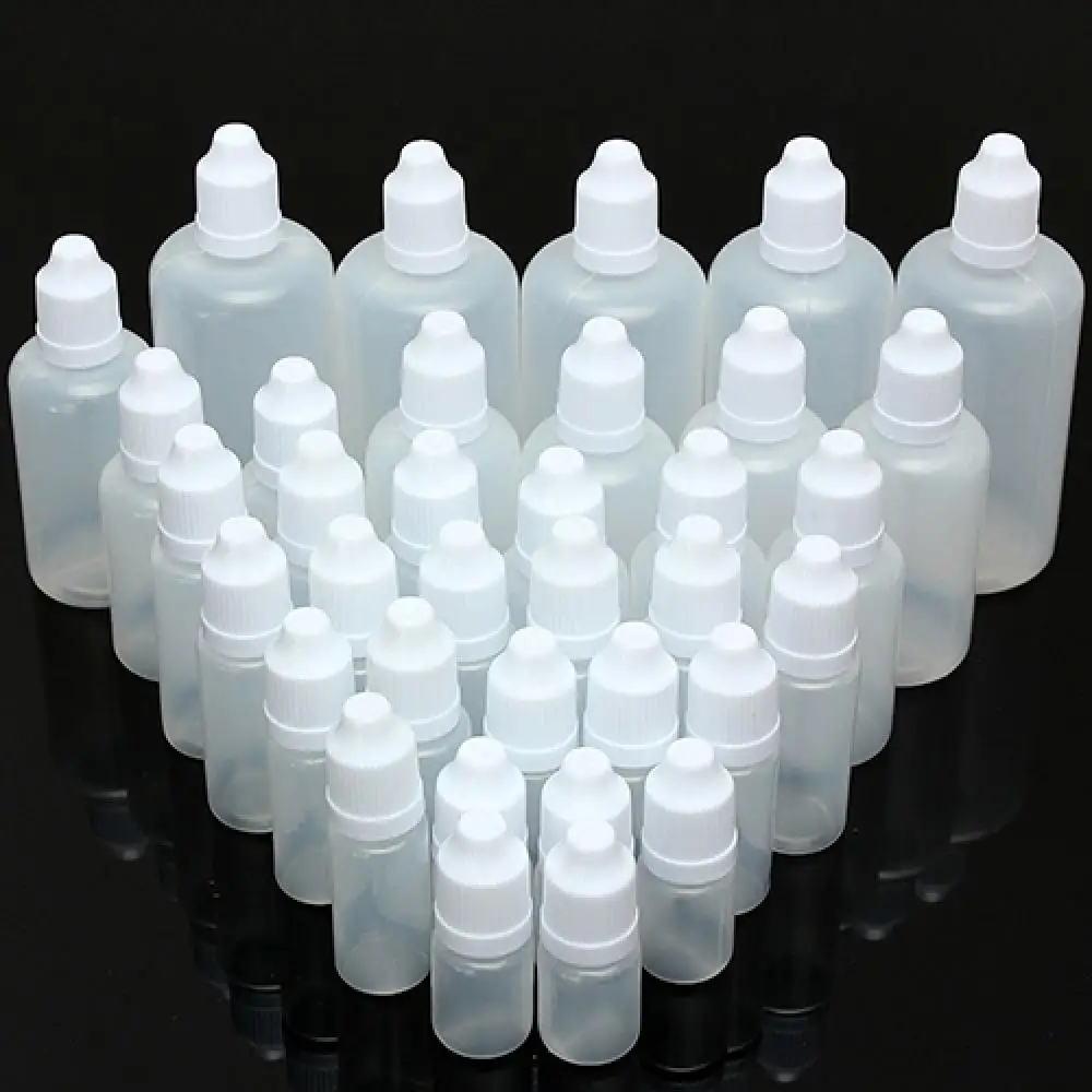 50% Hot Sale 5 Pcs Durable 5-100ml Empty Plastic Squeezable Dropper Bottles Eye Liquid Dropper