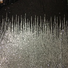 GLace 1Y/лот Серебряная мягкая эластичная сетка Блестки ткань для свадебного платья аксессуары DIY Материал TX1594