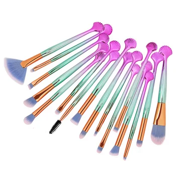 

2019 Shell Makeup Brushes Set Pro Eyeshadow Foundation Powder Make Up Brush maquiagem Cosmetics Kit