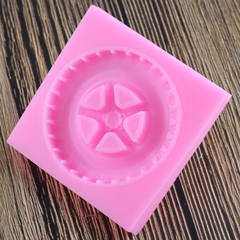 3D Tyre Silicone Mold Fondant Molds DIY Baby Birthday Cake Decorating Tools Candy Clay Chocolate Gumpaste Mould Cupcake Baking silicone mold cake decorating tools