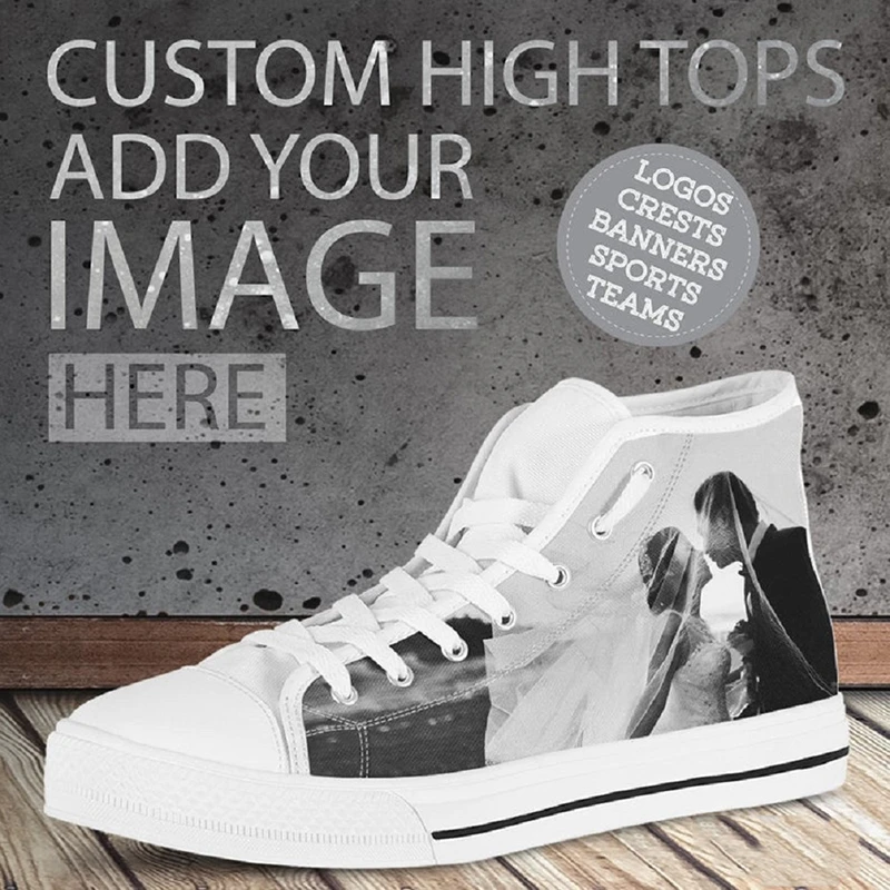 ELVISWORDS 3D Painting Horse Black High Top Women Casual Canvas Shoes Womens Vulcanize Flats Shoes Spring Woman Girls Sneakers