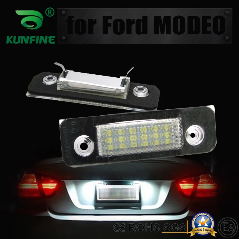 

2pcs Car LED Number License Plate Light LED License Lamp For Ford Fiesta Fusion Mondeo MK2 OEM No. 1332916 1021802 96BG13550AB