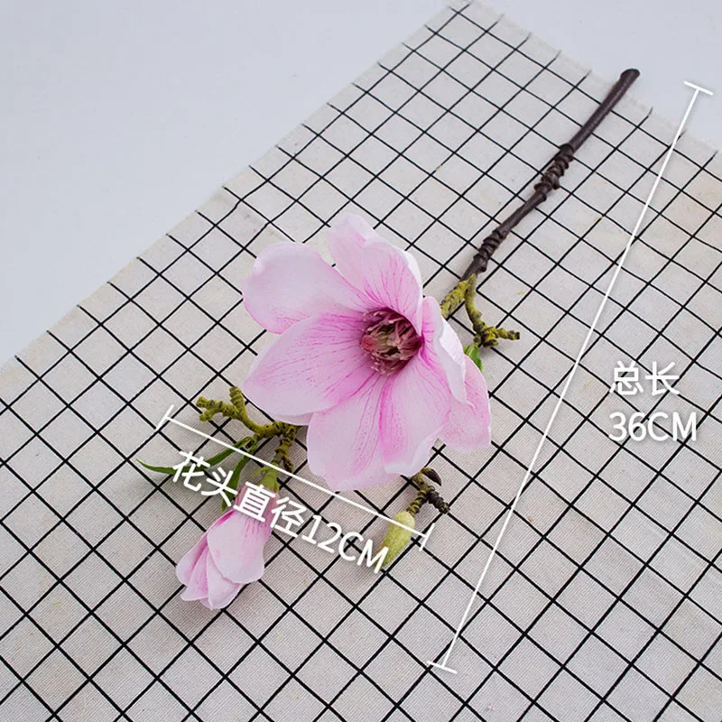 Орхидея Магнолия цветочное свадебное украшение шелковые лепестки для свадеб искусственные держащие цветы для украшения дома - Цвет: E