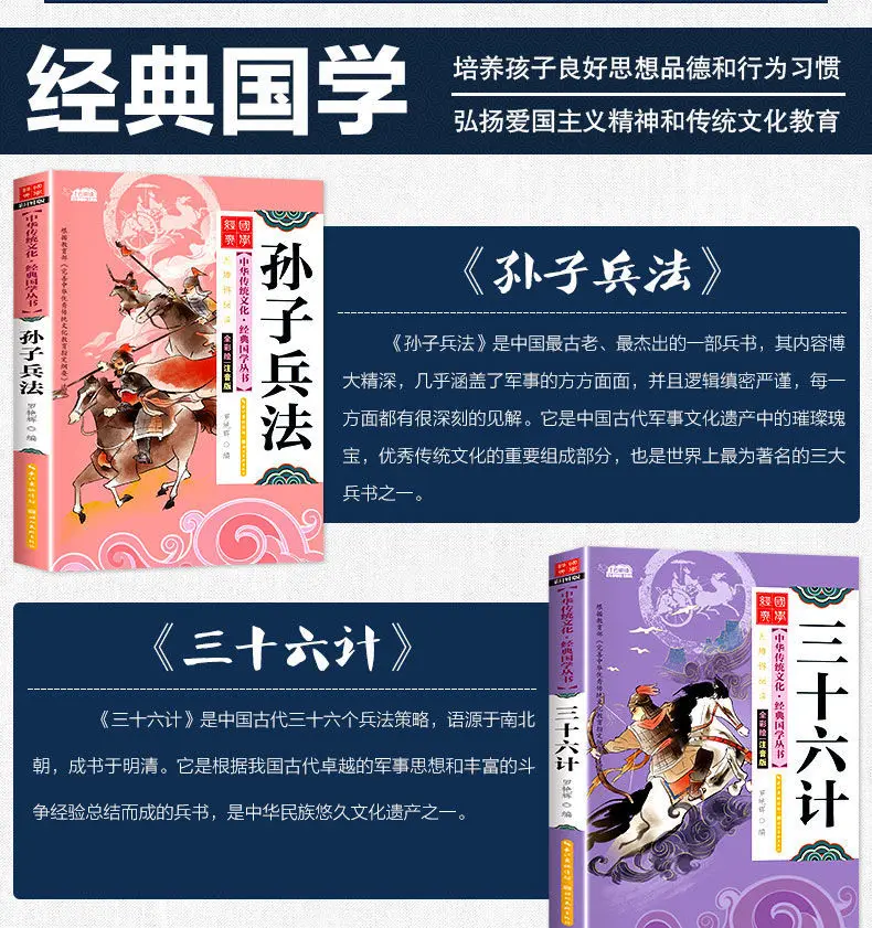 2 Books The Thirty-Six Strategies of Sun Tzu's Art of War Phonetic notation Original Chinese Studies Livros Baby Comic Books Art