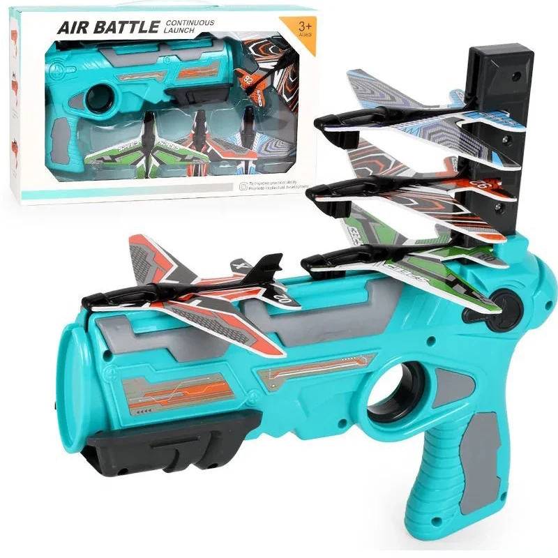 Children's Outdoor Shooting Games Toys, Airplane Ejection Guns, Boys