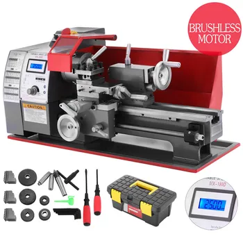 

600W MX-180D Metal Lathe Mini Turning Lathe Machine Motorized Metalworking DIY Wood Tool Brushless Motor