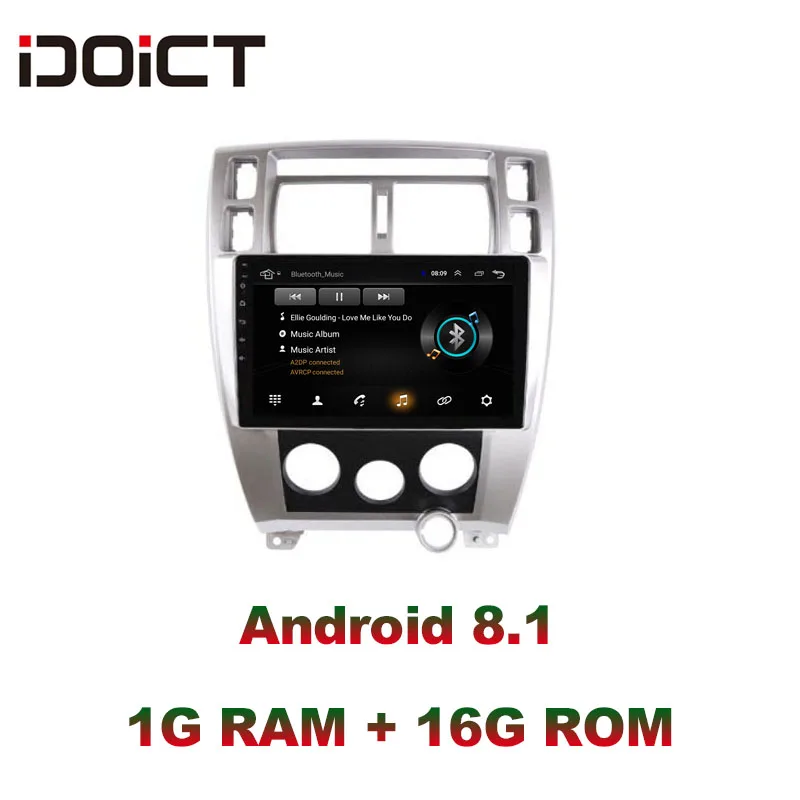 Автомобильный DVD плеер IDOICT Android 8 1 GPS навигация мультимедиа для Hyundai Tucson Radio 2006 2014