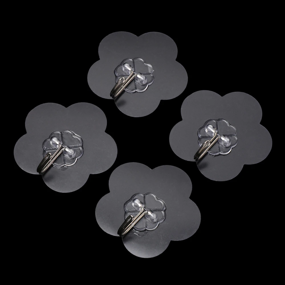1/2/5Pcs Bathroom Shelf Sticker Waterproof Kitchen Sticking Wall Hook Hanger Transparent Traceless Strong Adhesive Hook Home