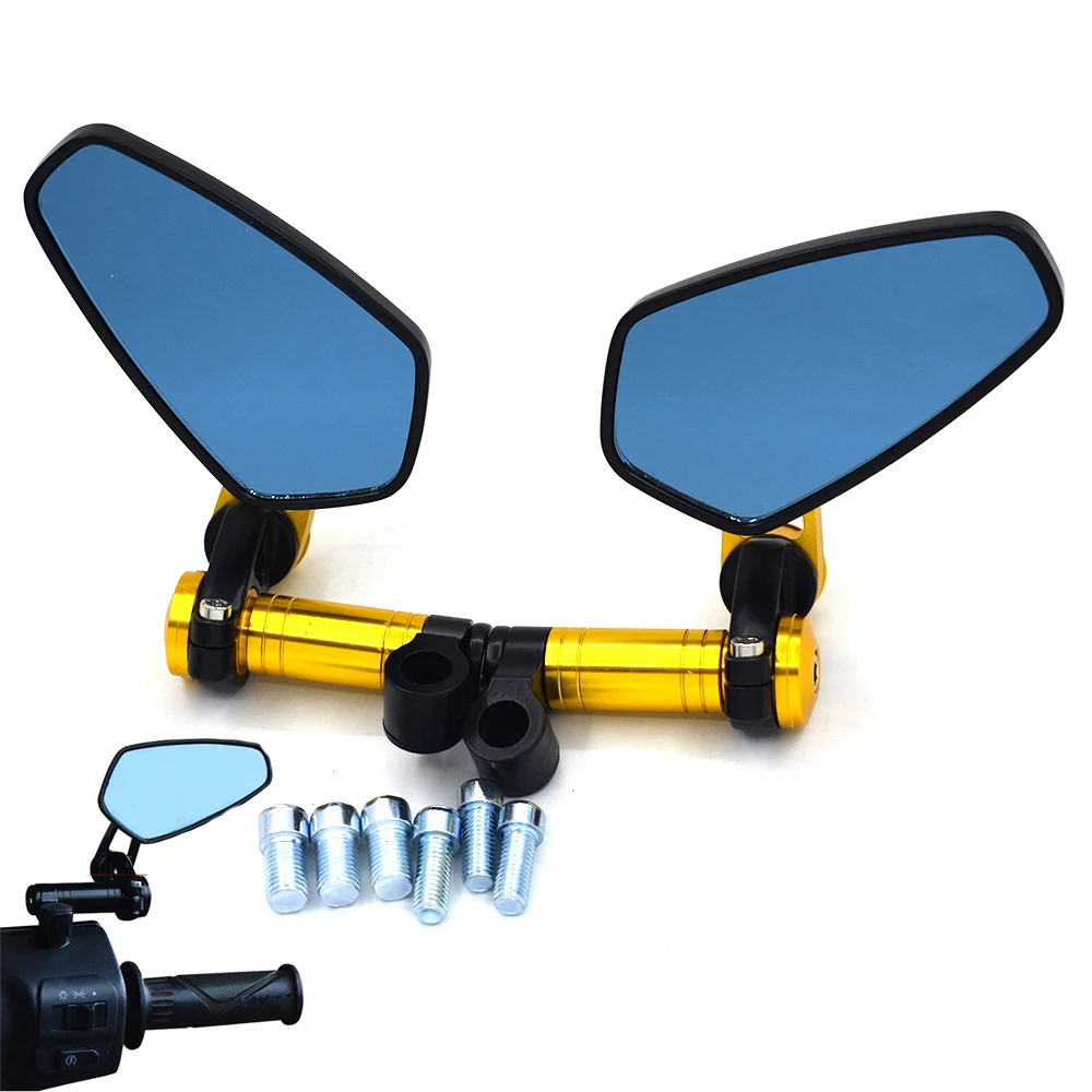 

Universal CNC motorcycle rearview mirror blue anti-glare convex mirror For KTM 990 Super Duke RC8 / R 690 Duke 1290 Super Duke R