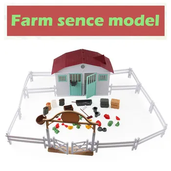 

Hot Sale Simulated Playing Model Mini Farm House Children Education Toy Play House Farm Scene Model Toy For Gift #3.6