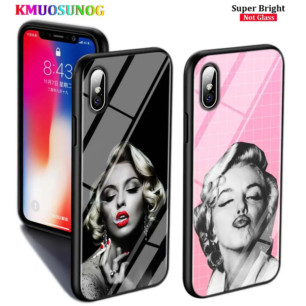 

Black Cover for iPhone 11 11Pro Max Fashion Marilyn Monroe for iPhone X XR XS Max 8 7 6 6S Plus 5S Glossy Phone Case