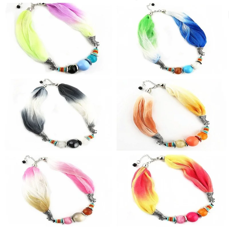 H39017a90057b4ad0a9d9ca912ac5e327j New Women Colorful Wrap Scarf Multi-style Decorative Jewelry Necklace Pendant Scarf Hijabs Femme Head Scarves Mallzona