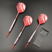 Fox Smiling 3 шт. профессиональные дартс 17 г 15 см мягкие Дартс электронные дартс с мягким наконечником с алюминиевым легированным валом красного цвета