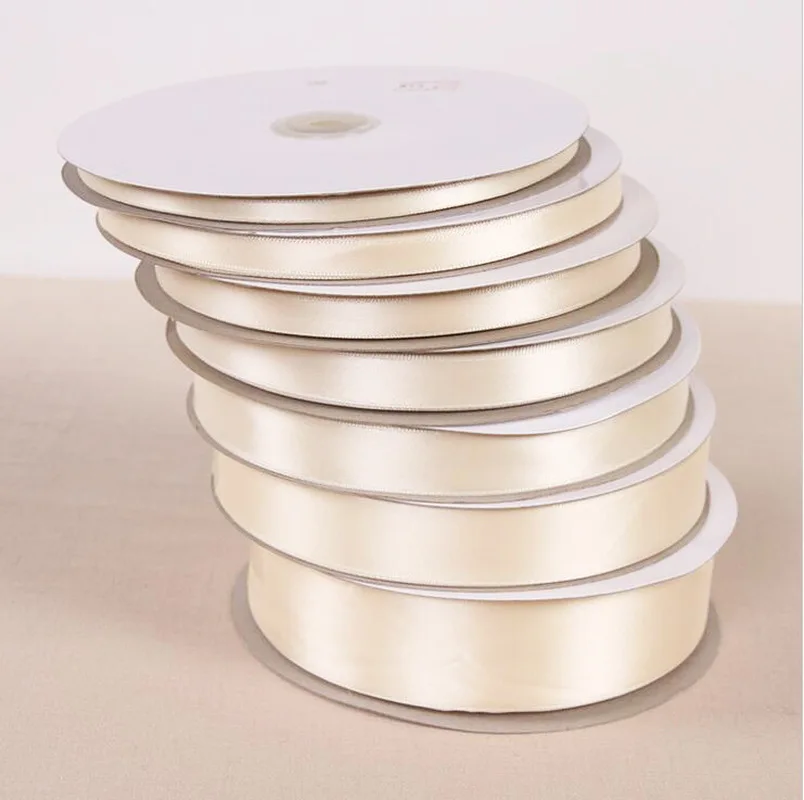 Satin Ribbons 25 Yards 6/10/12/15/20/25/32/38/50/75mm for Wedding Party Decoration DIY Gift Wrapping