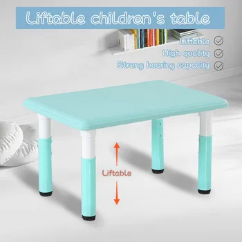 

top selling 2020 Children's Combined Study Table Plastic Work Table Can Be Raised And Lowered Support Wholesale and Dropshipping