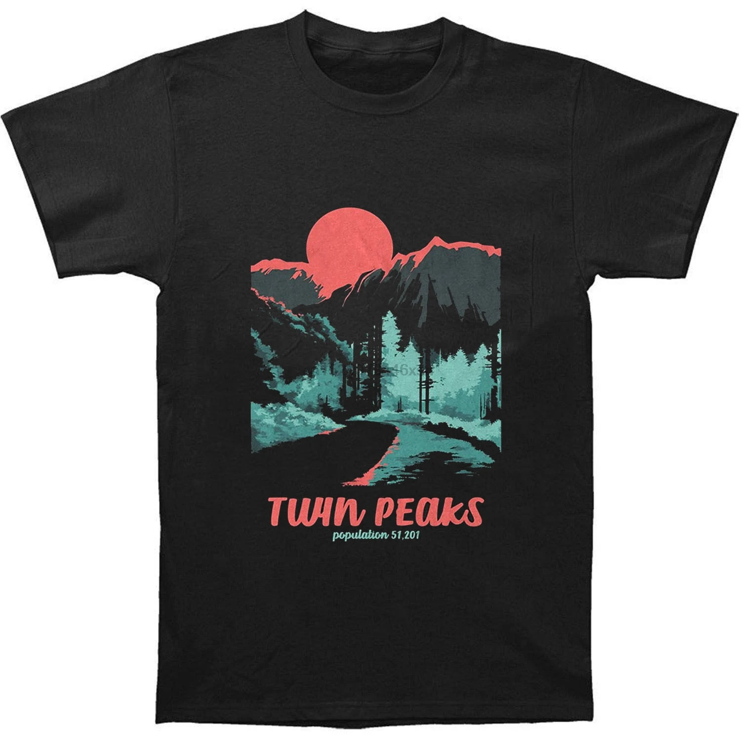 Mens Twin Peaks Population Fire Walk With Me Laura Palmer David Lynch T Shirt Short Sleeves 100% Cotton | Мужская одежда