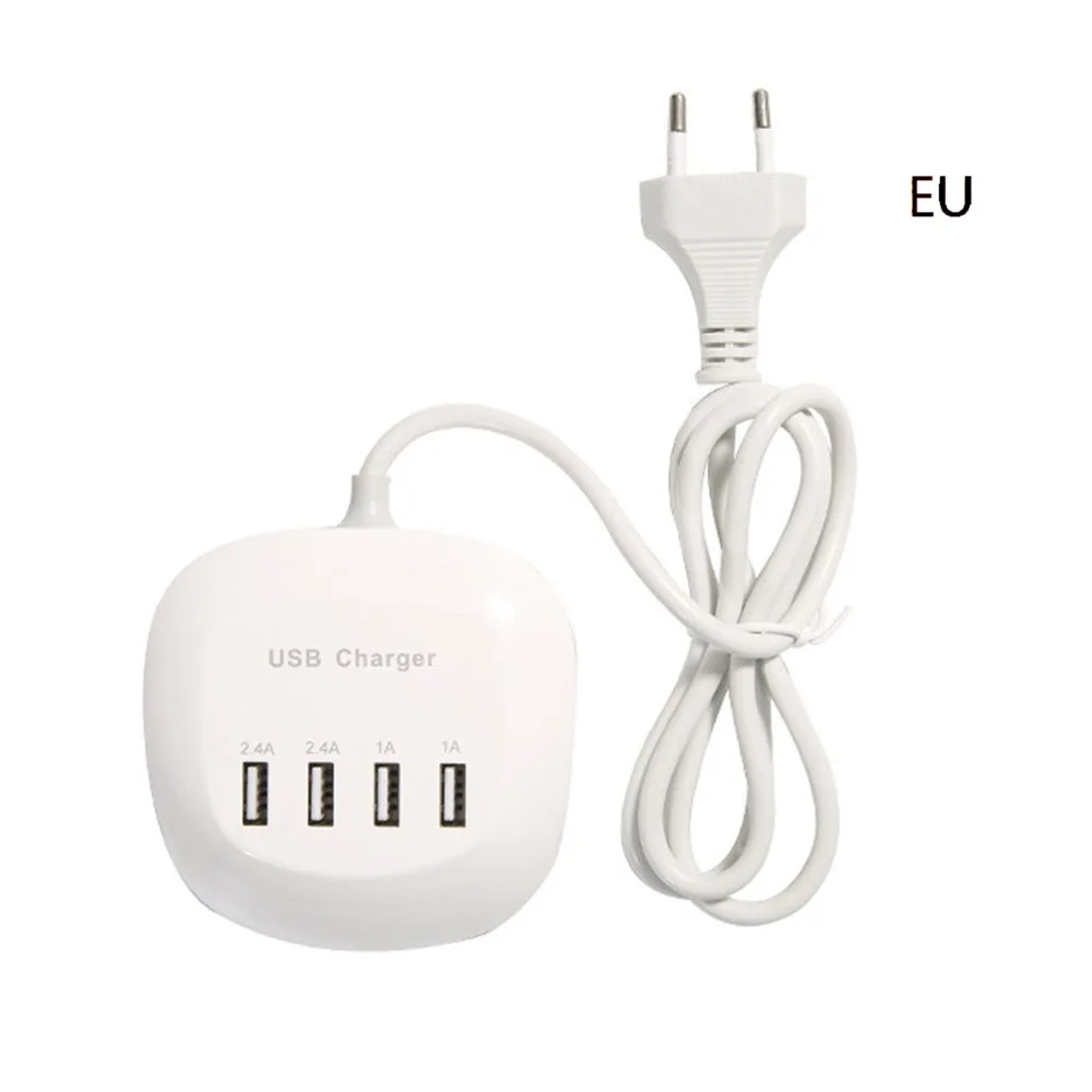 Быстрое зарядное устройство USB power 4 зарядная станция с портами USB Hub 5V 1A/2.4A штекер питания быстрая зарядка USB многофункциональное зарядное устройство