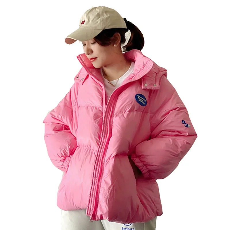 

Korean Casual Female Coat 2023 New Winter Fashion Women Down Jacket White Duck Down Trend Candy Colors Women Down Jacket NBH393