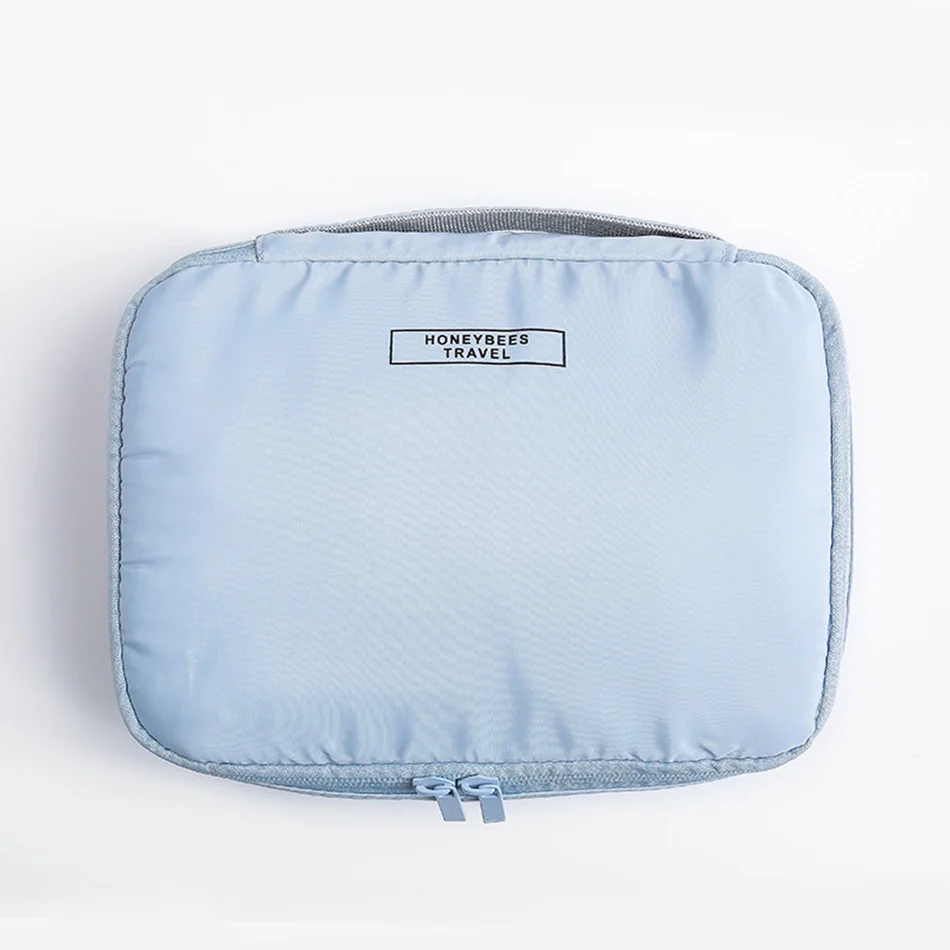 2 Sets Letter Cosmetic Bag Make Up Case Travel Zipper Waterproof Makeup Organizer Toiletry Beauty Wash Girl Women Storage Pouch