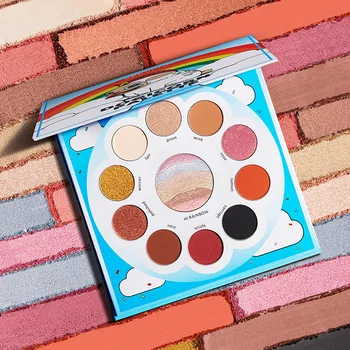 

Rainbow Highlighter Eyeshadow Palette Glitter Shimmer Matte Pressed EyeShadow Pigmented Powder Pallete Makeup Colorful Palette