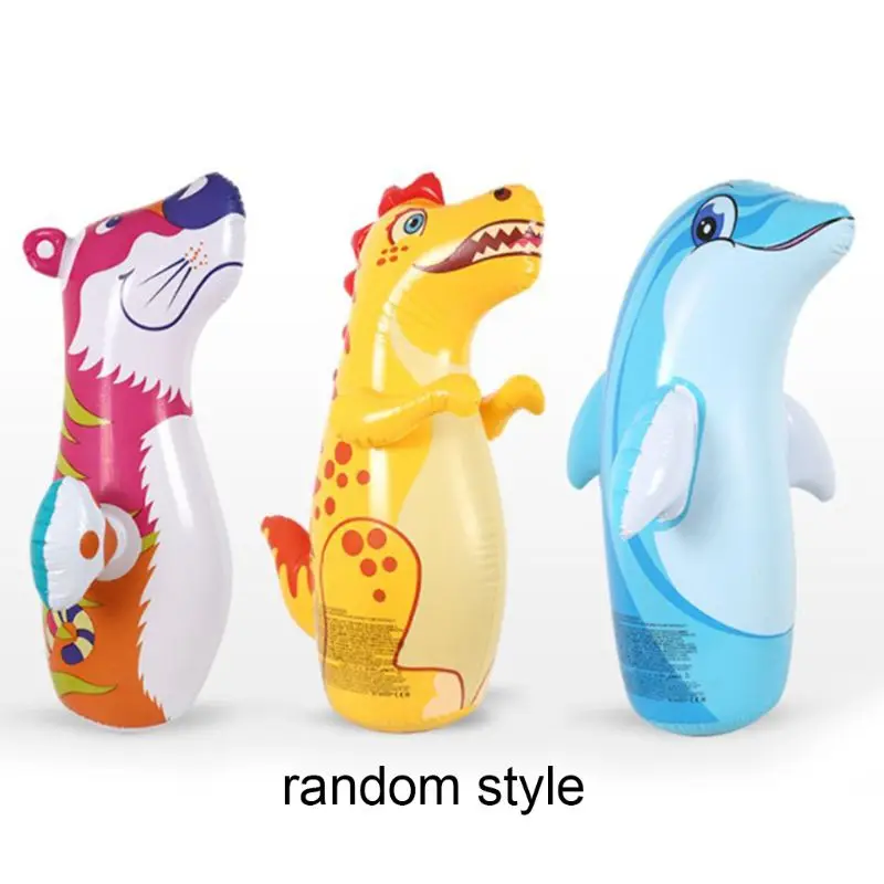 Inflatable Thickened Punching Boxing Bag for Kids Fitness Puzzle Animal Pattern 95AE | Игрушки и хобби