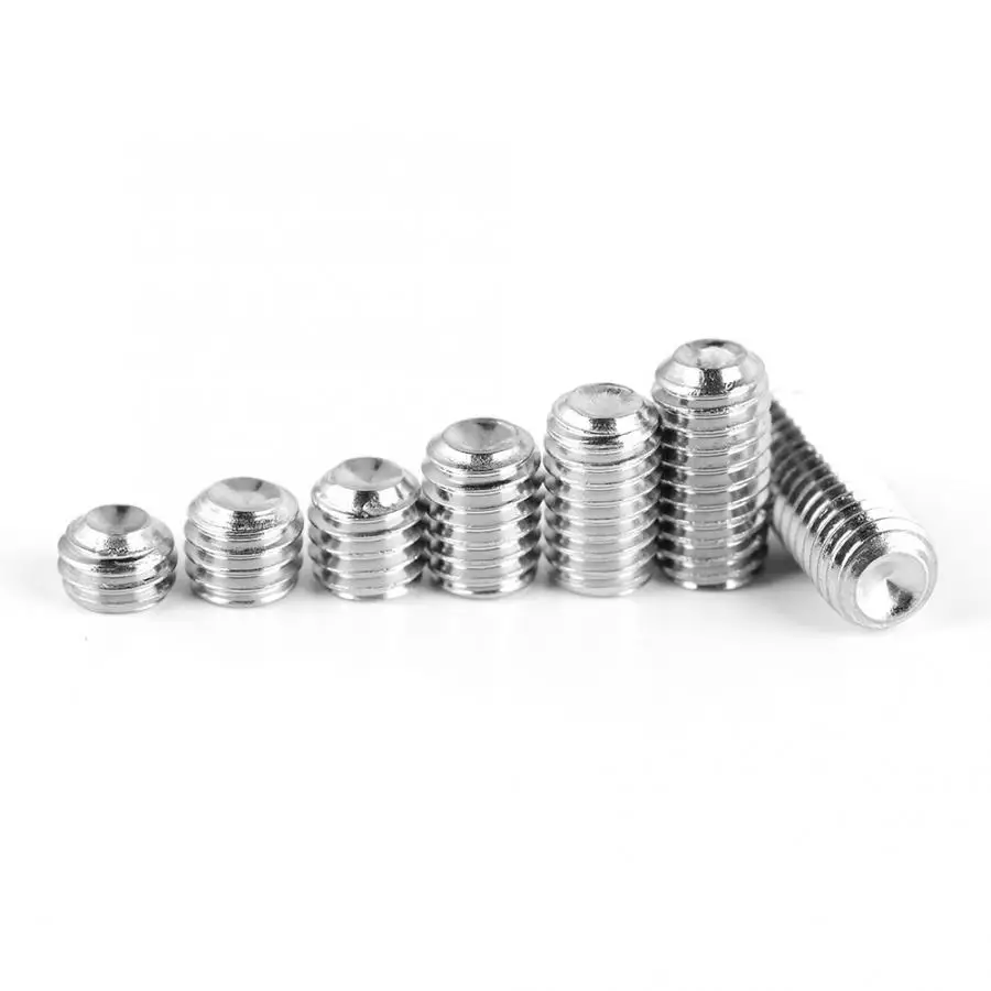 212 Pcs Set Screw M6 A2-DIN916 304 Stainless Steel Hex Socket Concave End Tighten Screw Set Grub Screw