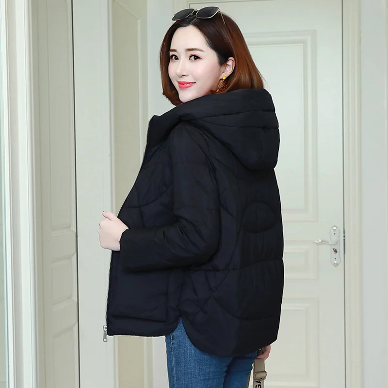 Koop Winter Warm Hooded Jassen Vrouwen Casual Jassen Nieuwe Mode Dubbele Zak Dikke Katoenen Parka Vrouwelijke Bovenkleding Jas P241