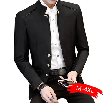 

New Fashion Stand Collar Full Sleeve Man Casual Blazer Marry Blazer Men Formal Work Slim Blazer For Spring Autumn Winter