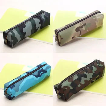 

4 Colors Makeup Box Camouflage Fashion Canvas Pen Bag Pencil Case Pouch Beautician Makeup Bag Toiletry Bag Organizer