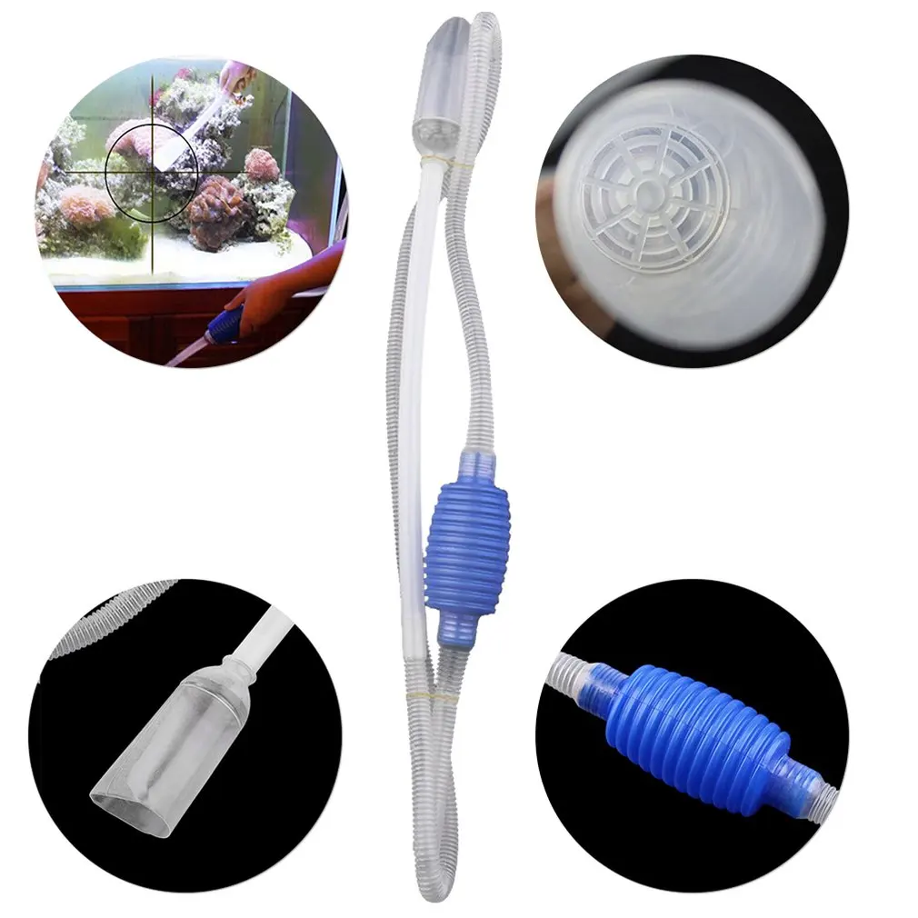 1.8m Aquarium Manual Cleaner Tool Siphon Gravel Suction Pipe Filter Fr Fish Tank Vacuum Water Change Pump Tools Unique