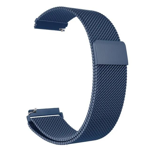 20 мм Milanese Loop Магнитная Нержавеющая сталь часы ремешок для Xiaomi huami Amazfit молодежи бит Smart ремешок на запястье браслет - Цвет: Синий