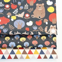 Lychee Life, хлопок, мультяшный медведь, напечатанная ткань, ткань для шитья, лоскутное шитье, ручная работа