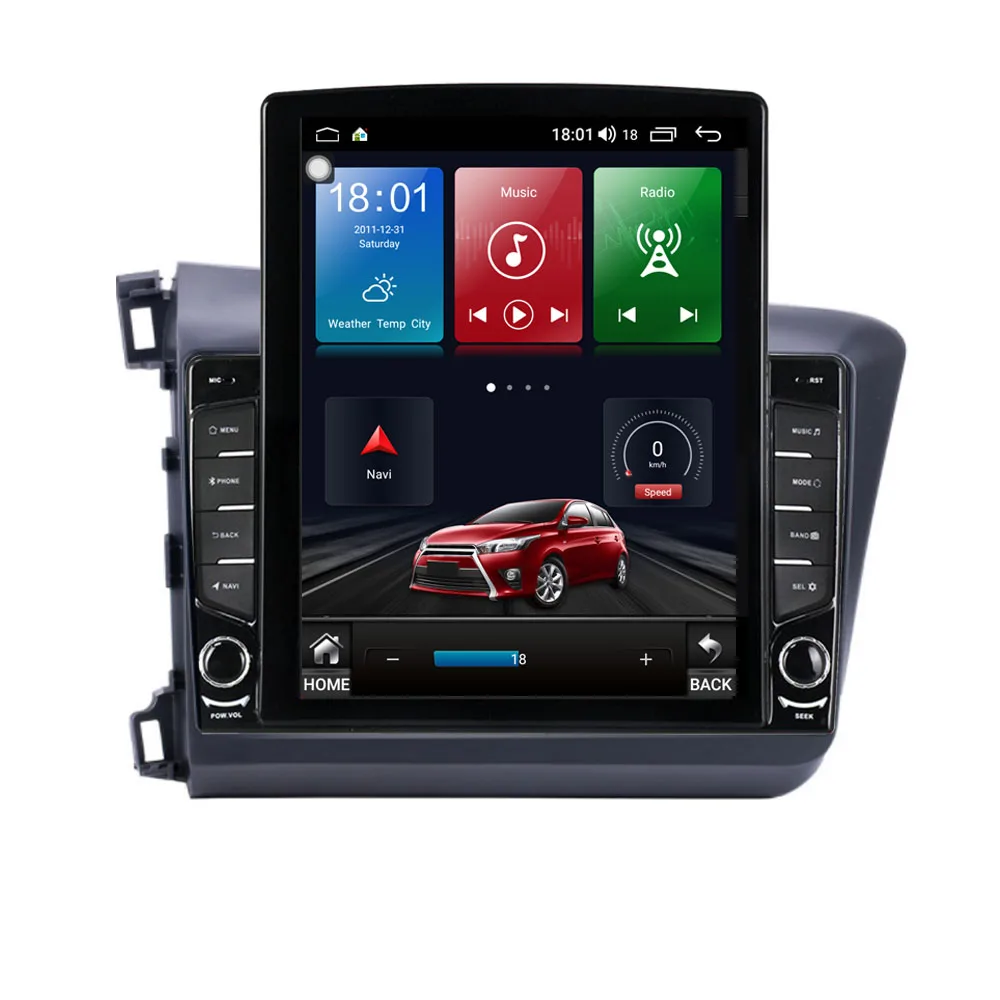 9 7 &quotAndroid 10 1 для HONDA CIVIC 2012 2015 2016 Tesla тип автомобиля радио мультимедиа видео плеер