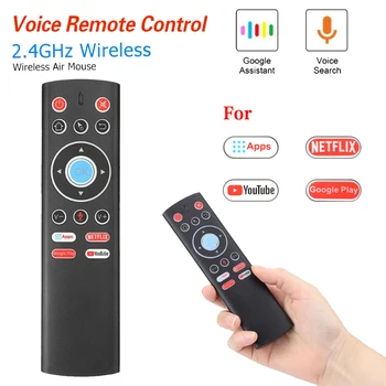 

T1 Voice Remote Control 2.4G Air Mouse G10 Gyroscope For Google Play Netflix Youtube Tx6 T95 max h96 max X88 Pro A95X F2 Tv Box