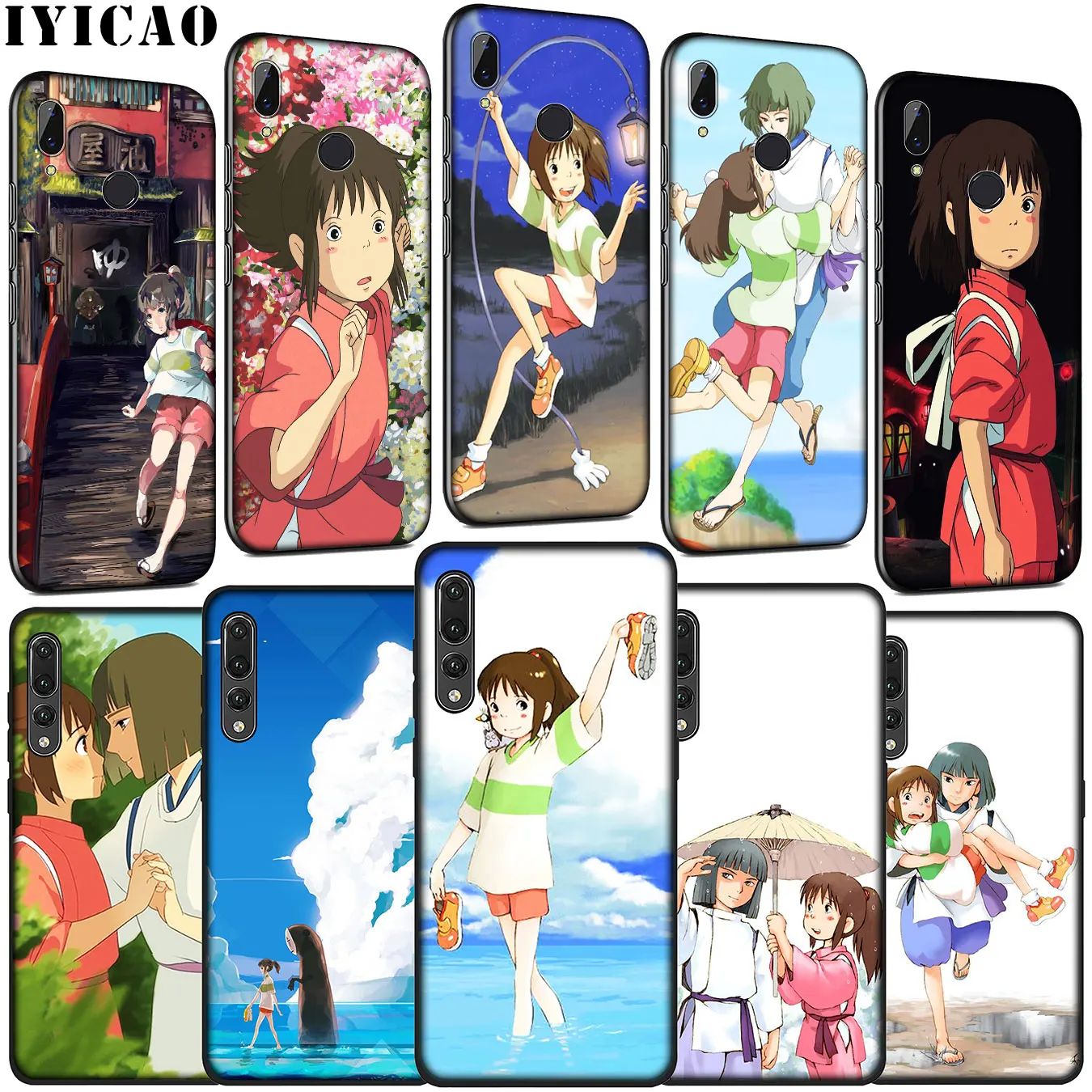 

IYICAO Spirited Away ogino chihiro Soft Silicone Case for Huawei P30 P20 Pro P10 P9 Lite Mini 2017 2016 P Smart Z Plus 2019