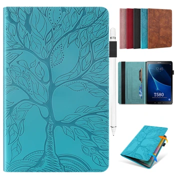 

For Samsung Galaxy Tab A6 10.1 inch Case SM-T580 Embossing Tree Leather Cover For Samsung Tab A 6 2016 10.1 T585 T580 Cover Case