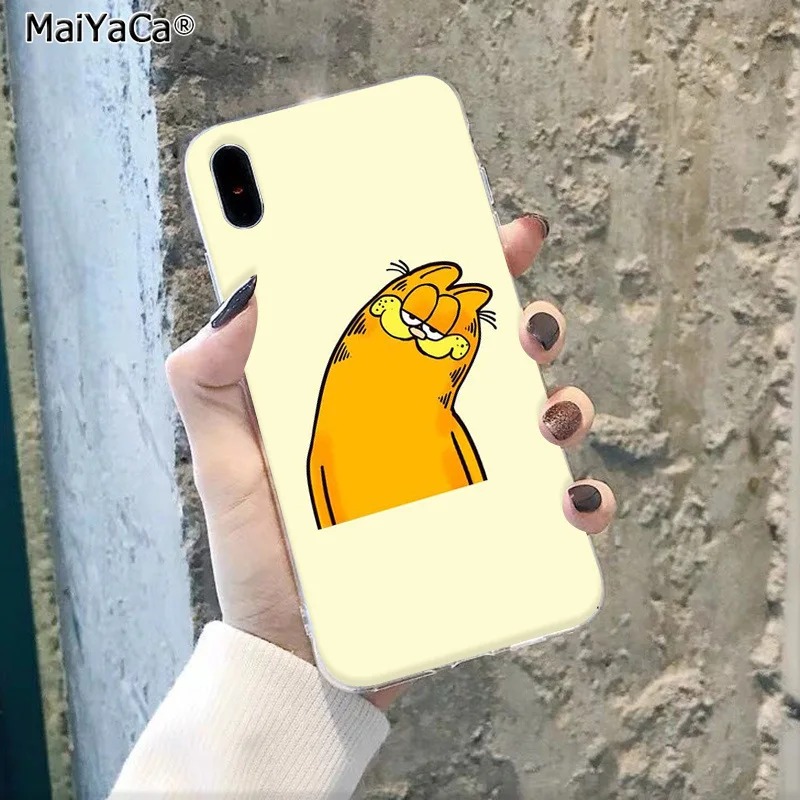 MaiYaCa adorable animal Garfield DIY Luxury phone Case for Apple iphone 11 pro 8 7 66S Plus X XS MAX 5S SE XR Mobile Cover