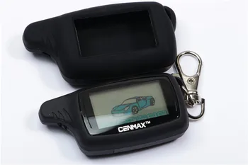 

8A keychain+Silicone Case for CENMAX ST-8A Russian LCD remote control for CENMAX ST8A 8A LCD keychain