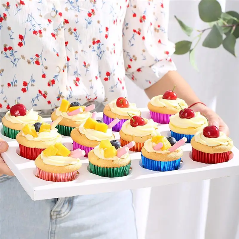 100Pcs Muffin Cupcake Paper Cups Liner Baking Box Cup Case Party Tray Cake Decorating Tools Decor | Дом и сад