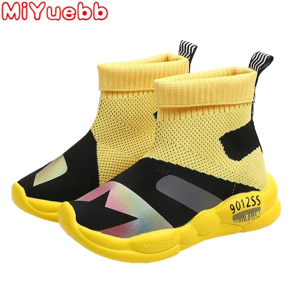 Детская обувь для мальчиков сезон весна-осень Детские кроссовки высокие носки