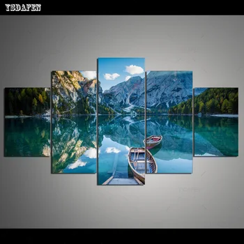

5 Pieces Canvas Wall Art lake Painting Canvas On The Wall Of The Living Room Wall Module Painting Mural Art NR-246