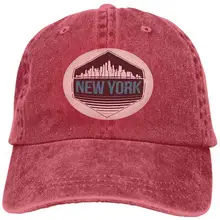 Классическая Кепка из хлопка, модная Бейсболка унисекс, регулируемая бейсболка с графическим дизайном Нью-Йорк, печатная печать, эмблема Красного цвета