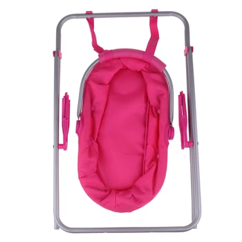 

High Quality Portable Baby Cradle Swing Seat Simulation Furniture Toy for Reborn Doll for MellChan Baby Dolls Accessories